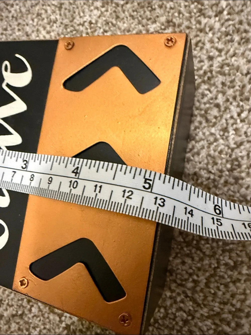 🏖️ 10 items for $20☀️ Be Brave Black and Brown Decorative Wall Block - Inspire